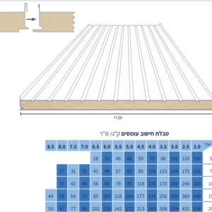 פאנל מבודד לגג 50ממ שטוח